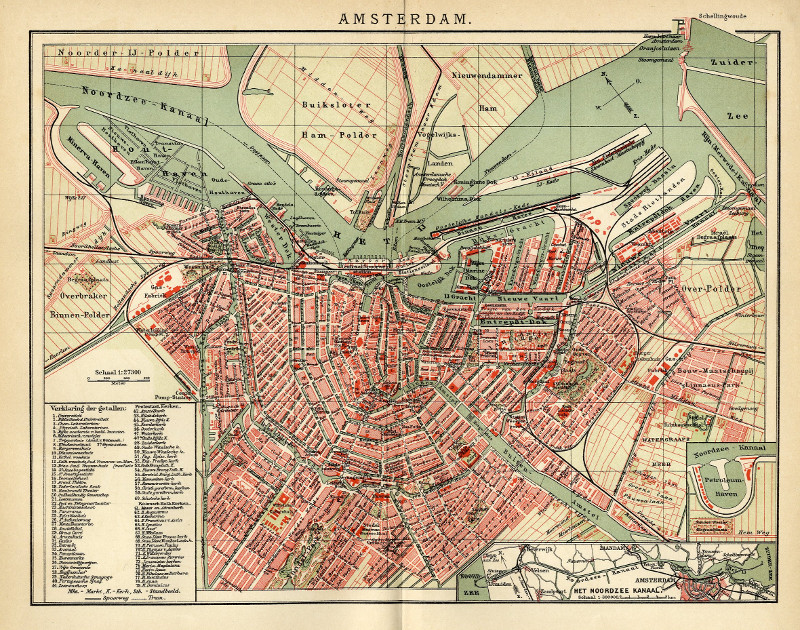 afbeelding van plattegrond Amsterdam van Winkler Prins (Amsterdam)