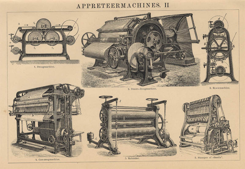 afbeelding van prent Appreteermachines II (2) van Winkler Prins