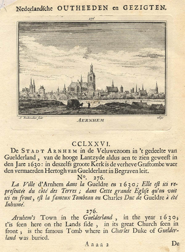 afbeelding van plattegrond Aernhem van Rademaker, Barents (Arnhem)