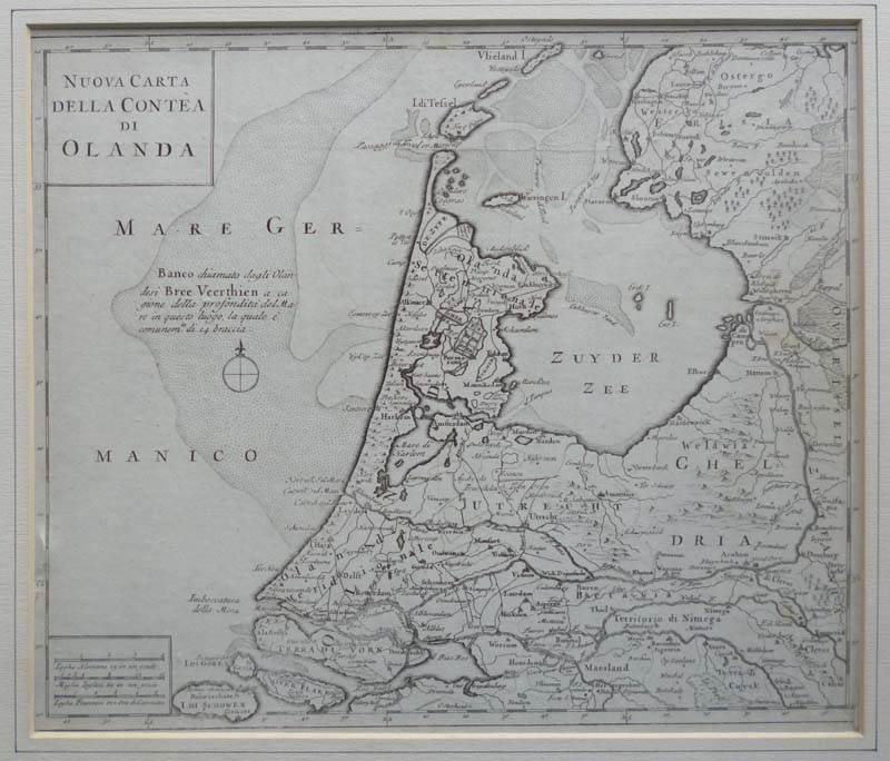 afbeelding van kaart Nuova Carte Della Contea di Olanda van Isaac Tirion