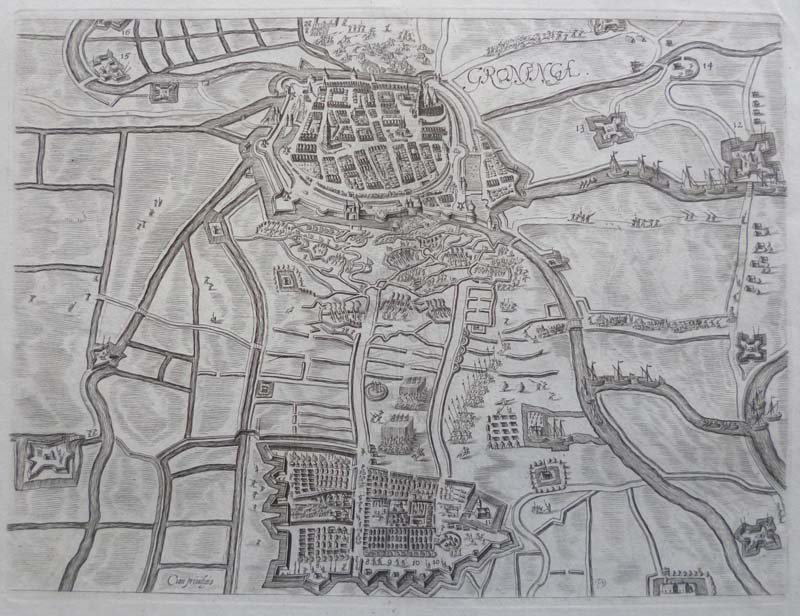 afbeelding van plattegrond Groninga van Jan Janszoon Orlers (Groningen)