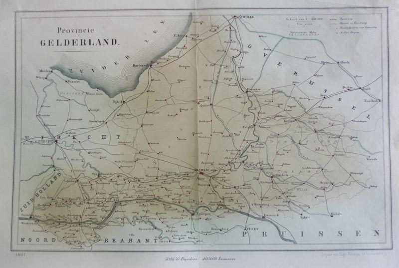 afbeelding van kaart Gelderland van Jacob Kuyper