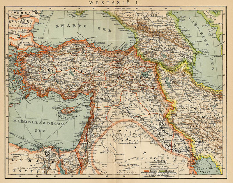 afbeelding van kaart West Azië I van Winkler Prins