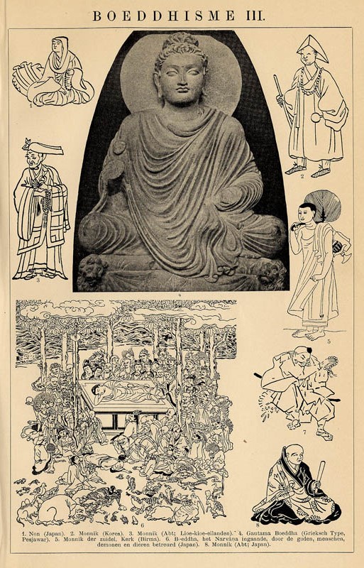 afbeelding van prent Boeddhisme III van Winkler Prins