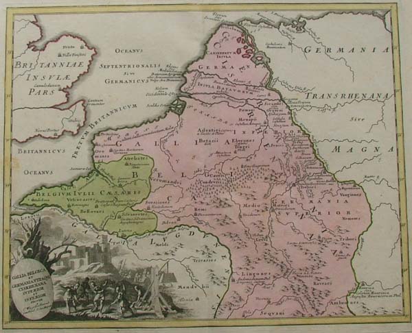 afbeelding van kaart Gallia Belgica van Weigel, Christoph (Witwe) (Netherlands)