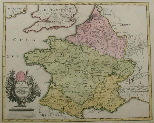 afbeelding van kaart Gallia van Weigel, Christoph (Witwe) (Belgium)