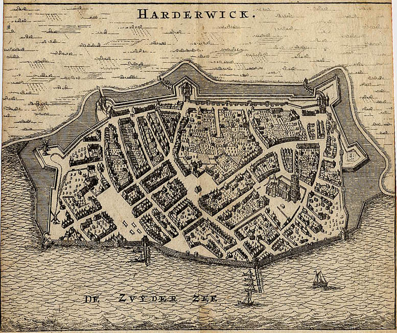 afbeelding van plattegrond Harderwick van Lodovico Guicciardini (Harderwijk)