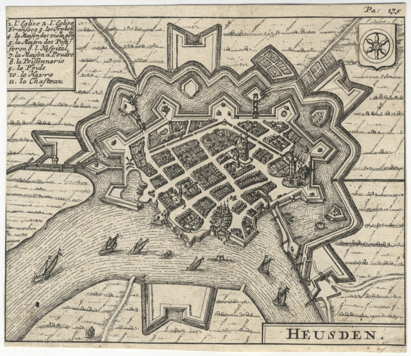 afbeelding van plattegrond Heusden van Lodovico Guicciardini (Heusden)