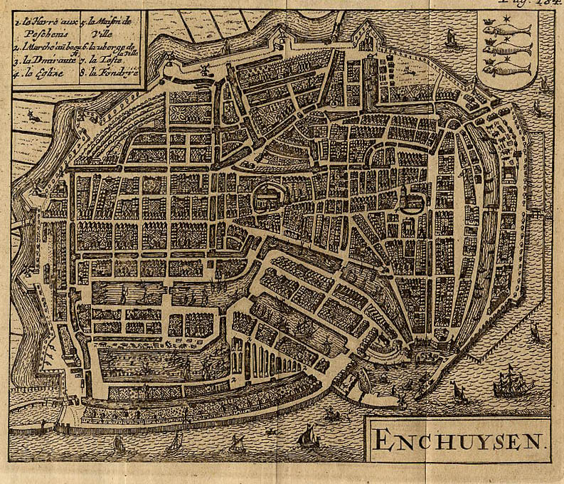 afbeelding van plattegrond Enkhuysen van Jan Nicolas de Parival (Enkhuizen)