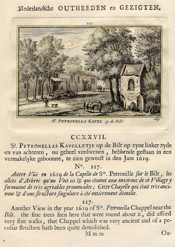 afbeelding van prent St. Petronella Kapel op de Bilt van Abraham Rademaker (De Bilt)