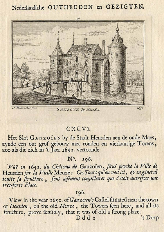 afbeelding van prent Sansoye by Heusden 1651 van Abraham Rademaker (Heusden)