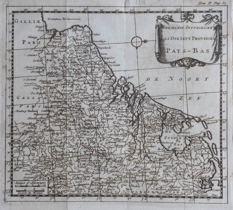 afbeelding van kaart Germanie Inferieure - Les Dixsept Provinces - Pays Bas van Jan van Vianen?