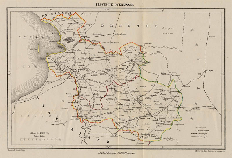 afbeelding van kaart Provincie Overijssel van Jacob Kuyper