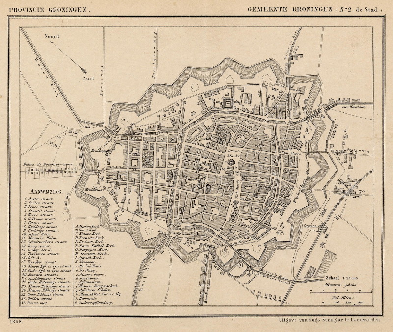 afbeelding van Kuyperkaart Gemeente Groningen-Stad van Jacob Kuyper (Kuijper)