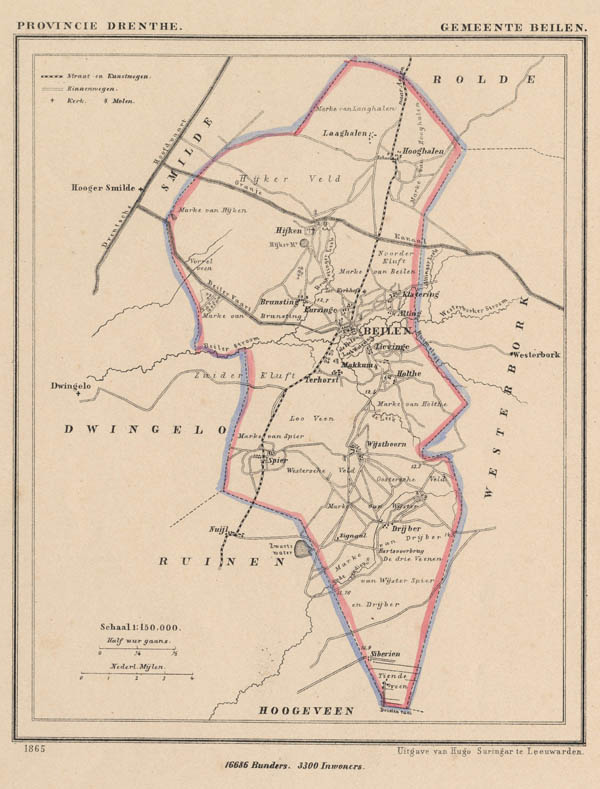 afbeelding van Kuyperkaart Beilen van Kuyper (Kuijper)