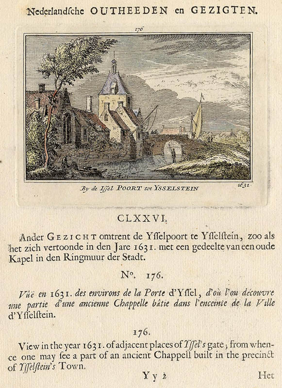 afbeelding van prent By de Issel Poort tot Ysselstein van Abraham Rademaker, WIllem Barents (IJsselstein)