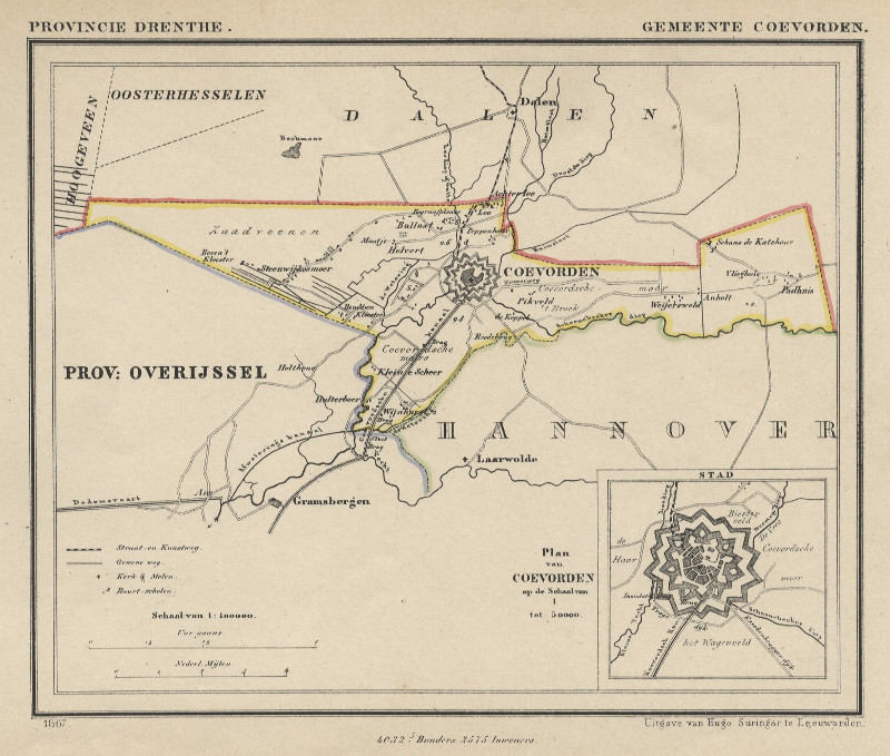 afbeelding van Kuyperkaart Coevorden van Kuyper (Kuijper)