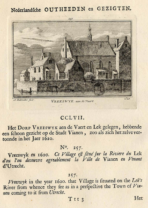 afbeelding van prent Vreeswyk aan de Vaart 1620 van Abraham Rademaker (Vreeswijk)