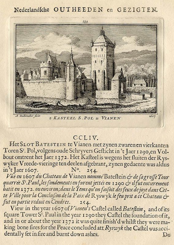 afbeelding van prent t Kasteel S. Pol te Vianen 1607 van Abraham Rademaker (Vianen)