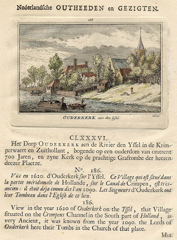 afbeelding van prent Ouderkerk aan den Issel 1620 van Abraham Rademaker (Ouderkerk aan den IJssel)