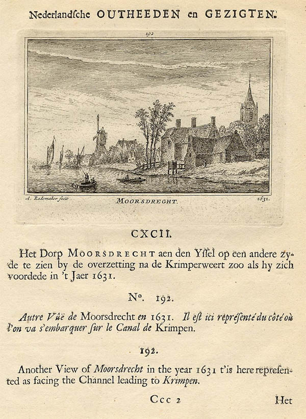 afbeelding van prent Moorsdrecht 1631 van Abraham Rademaker (Moordrecht)