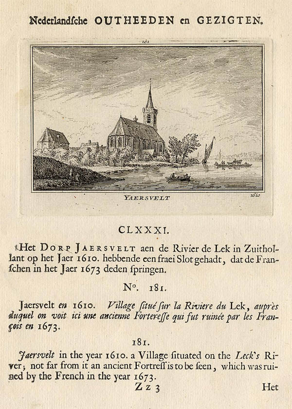 afbeelding van prent Yaersvelt 1610 van Abraham Rademaker (Jaarsveld)