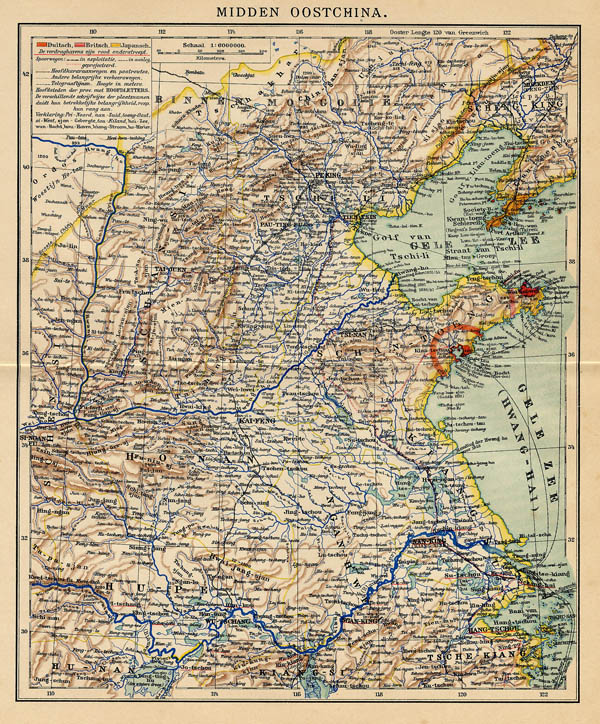 afbeelding van kaart Midden Oostchina van Winkler Prins