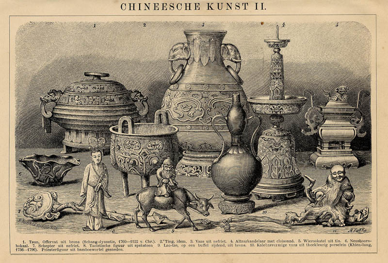 afbeelding van prent Chineesche kunst II van Winkler Prins