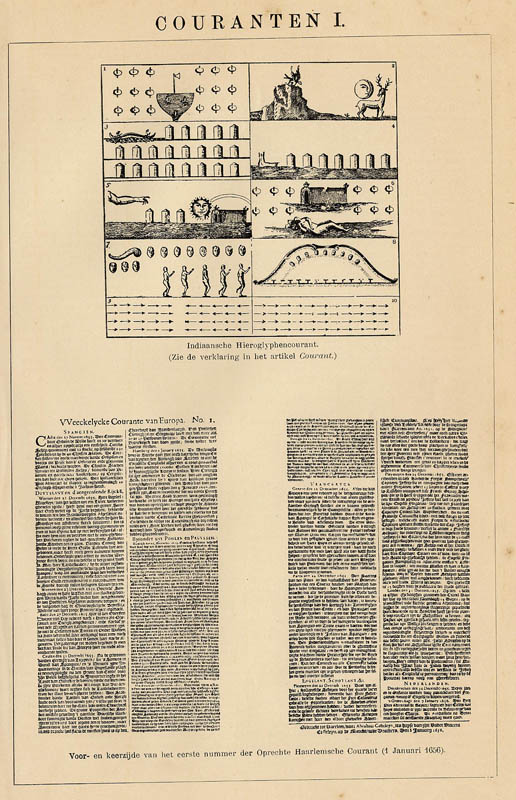 afbeelding van prent Couranten I van Winkler Prins