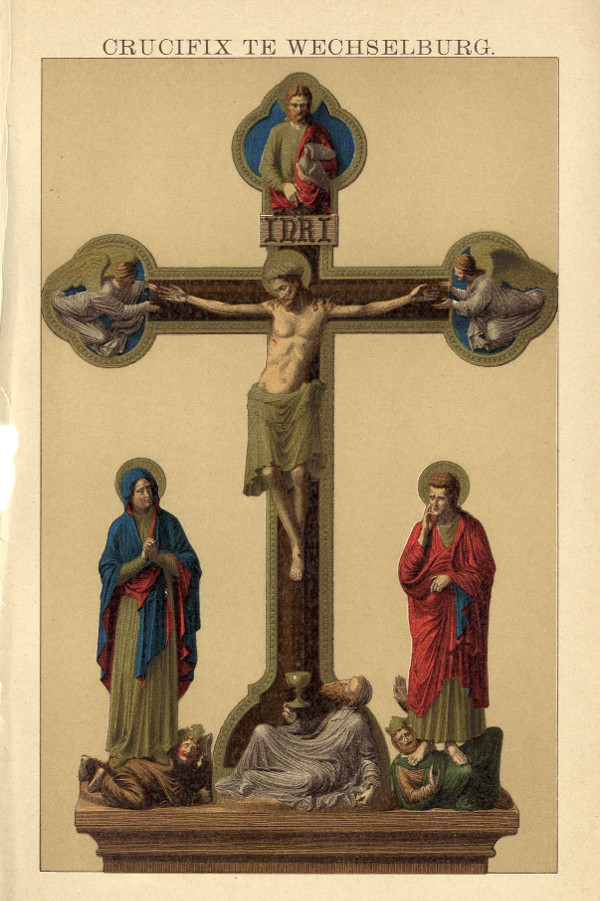 afbeelding van prent Crucifix te Weichselburg van Winkler Prins