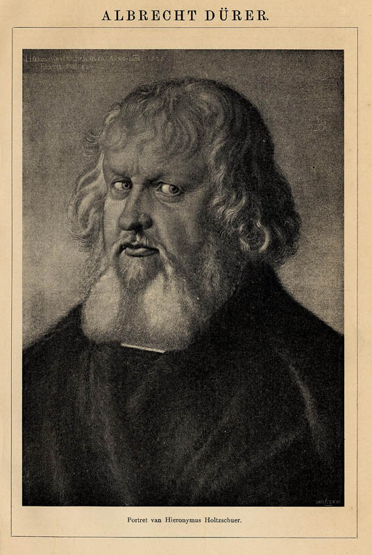 afbeelding van prent Albrecht Dürer van Winkler Prins (Hieronymus Holtzschuer) (Artiesten,)