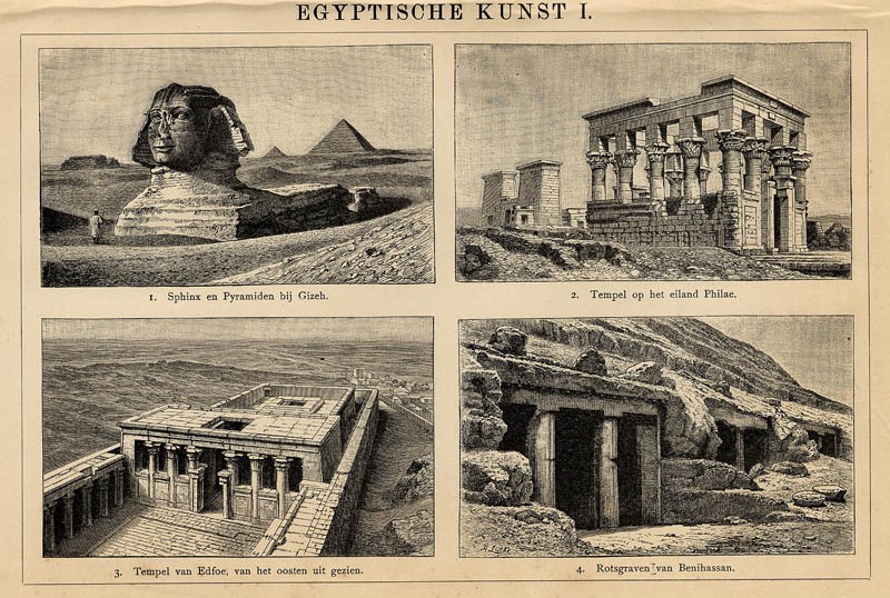 afbeelding van prent Egyptische Kunst I van Winkler Prins