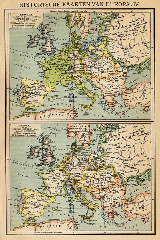 afbeelding van kaart Historische kaarten van Europa IV van Winkler Prins