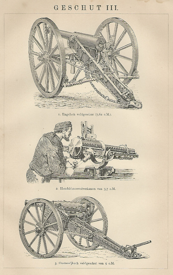 afbeelding van prent Geschut III van Winkler Prins