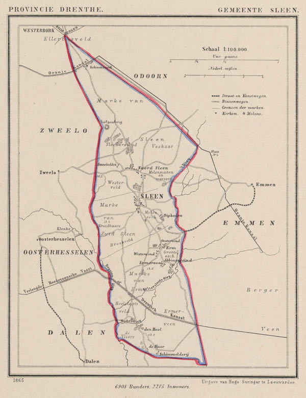 afbeelding van Kuyperkaart Sleen van Kuyper (Kuijper)