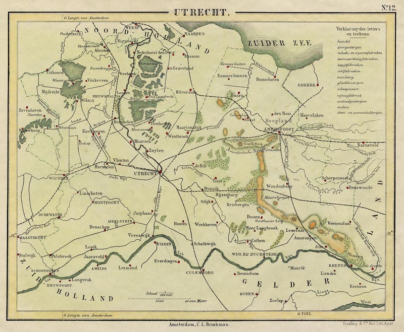 afbeelding van kaart Utrecht van Posthumus, van Bemmelen, Brinkman