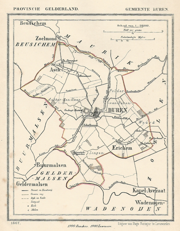 afbeelding van Kuyperkaart Buren van Kuyper (Kuijper)