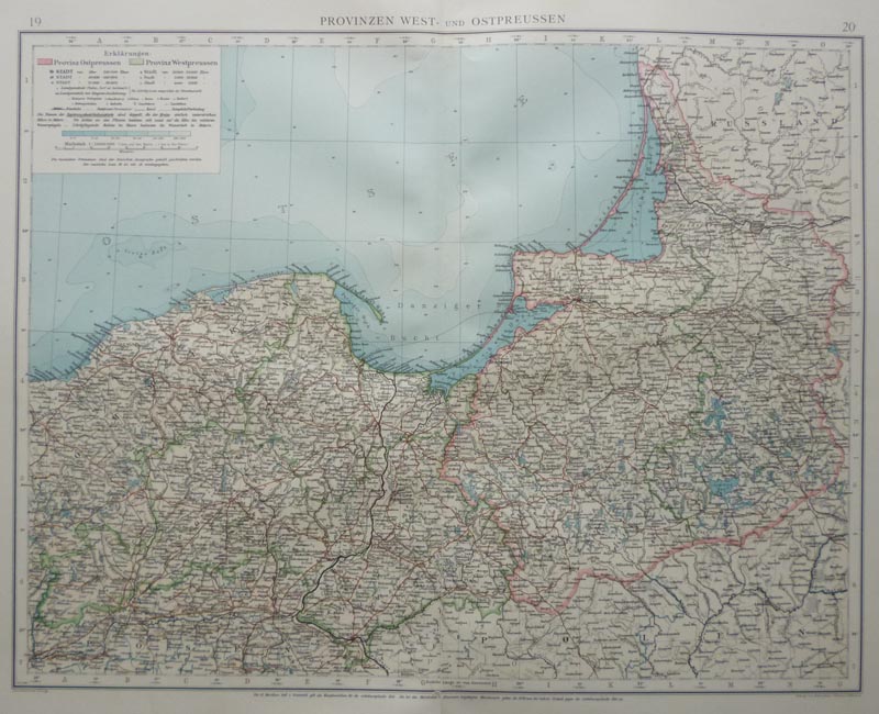 afbeelding van kaart Provinzen West- Und Ostpreussen van G. Jungk.