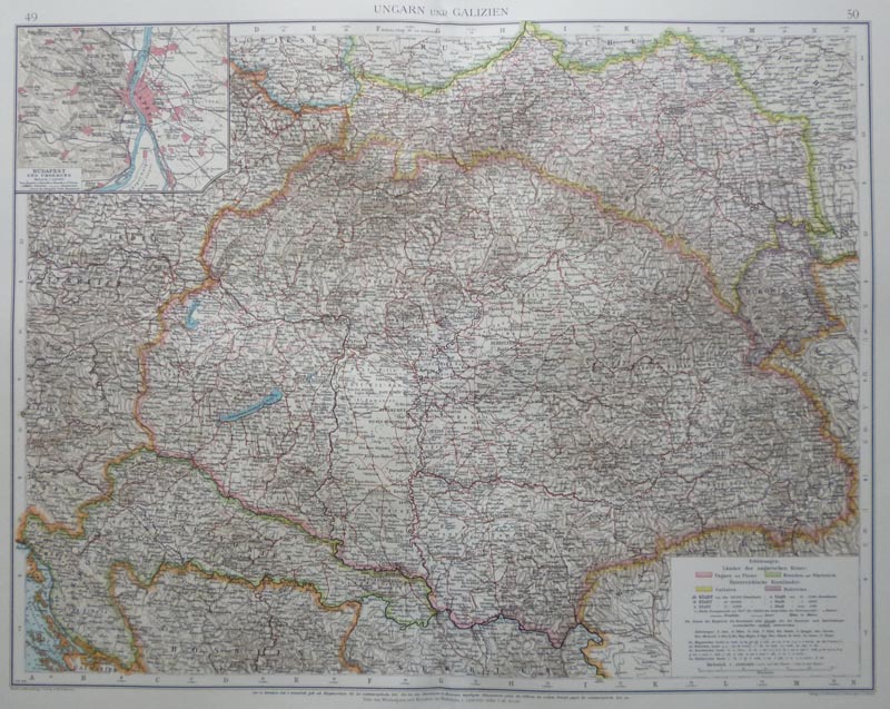 afbeelding van kaart Ungarn und Galizien van A. Brandrupp, Ch. Peip, M. Oschmann