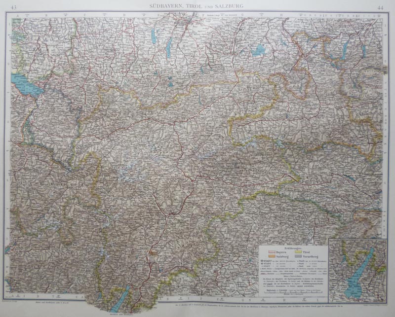 afbeelding van kaart Südbayern, Tirol und Salzburg van G. Jungk.