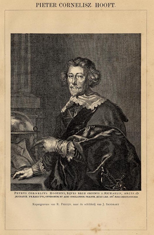 afbeelding van prent Pieter Cornelisz Hooft van Winkler Prins, R. Perzijn naar J. Sandrart (Schrijvers,)
