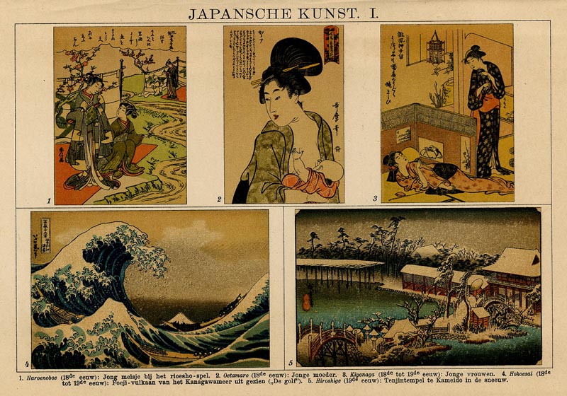 afbeelding van prent Japansche kunst I van Winkler Prins