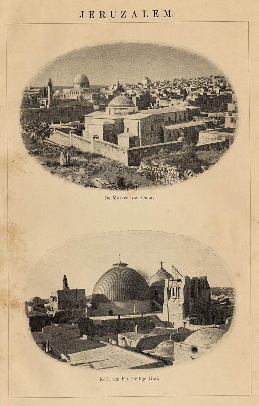 afbeelding van prent Jeruzalem van Winkler Prins (Jeruzalem, Jerusalem)