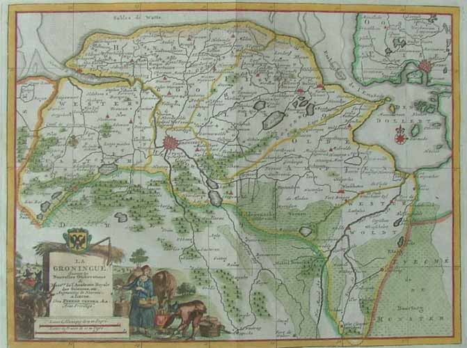 afbeelding van kaart La Groningue van Pieter van der Aa