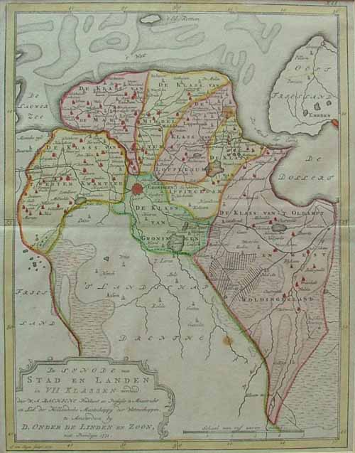 afbeelding van kaart De synode van stad en landen Groningen van W.A. Bachiene