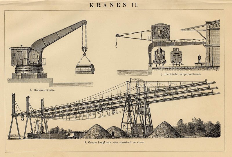 afbeelding van prent Kranen II van Winkler Prins