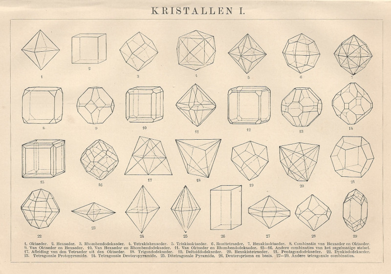 afbeelding van prent Kristallen I van Winkler Prins