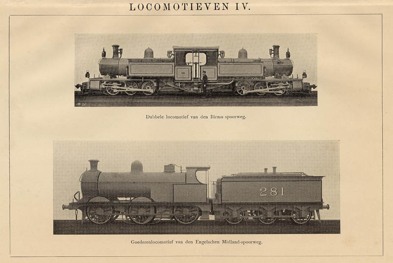 afbeelding van prent Locomotieven IV van Winkler Prins (Trein)