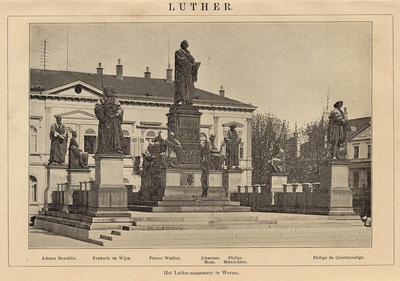 afbeelding van prent Luther van Winkler Prins (Worms)