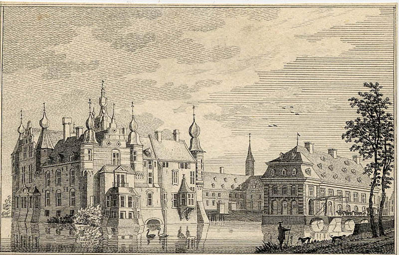 afbeelding van prent ´t Huis Weijen aan de Niers van Paulus van Liender, naar Jan de Beijer (Kleef)